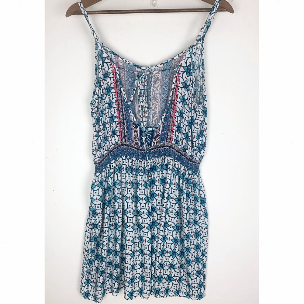 3/$18 Aeropostale Boho Print Keyhole Peasant Dress - Picture 8 of 12